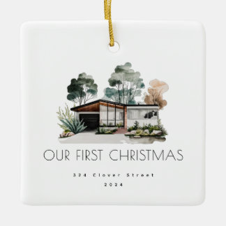 First Home Mid-Century Modern Christmas Ornament
