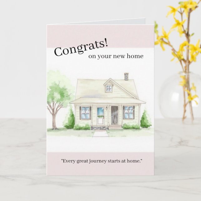 First Home Purchase Card  (Yellow Flower)