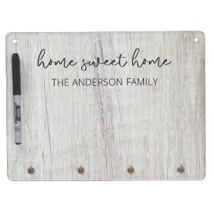 First Home Sweet Home keyHanger Housewarming Gift Dry Erase Board With Keychain Holder
