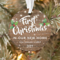 First House Christmas | New Home Photo Ornament