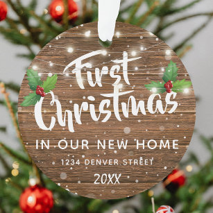First House Christmas   New Home Photo Ornament