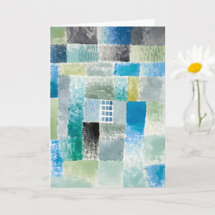 First house in a settlement - Paul Klee - Abstract Card