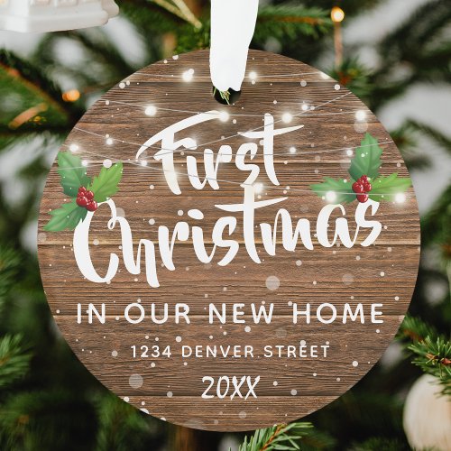 First House  New Home Christmas Tree Ornament