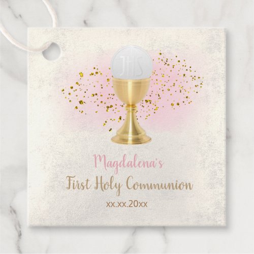 First Hoy Communion  Favor Tags