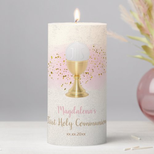 First Hoy Communion Pillar Candle