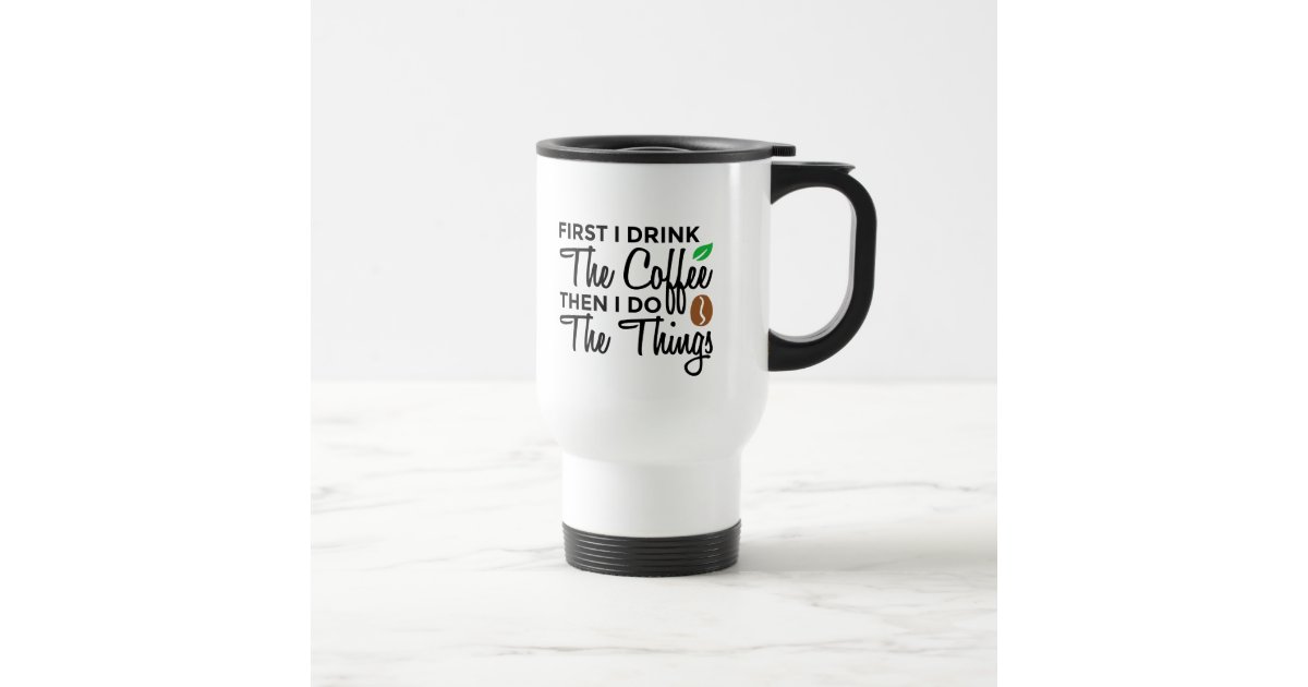 Travel Mug, Personalised Travel Mugs, Black Mug, Coffee Mug with