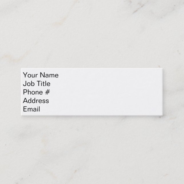 First Impression Mini Business Card (Front)