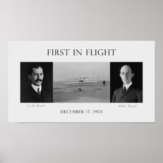 First In Flight - The Wright Brothers Poster
