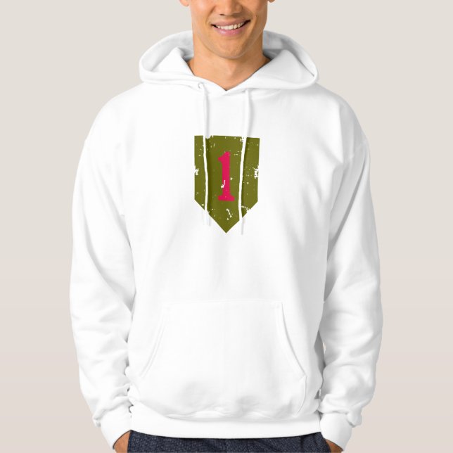 First Infantry Division "Big Red One" Distressed Hoodie (Front)