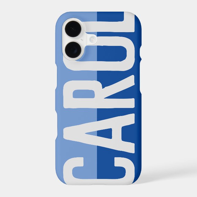 First Initial Plus Name Carol with Flowers Iphone Case (Back)