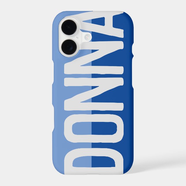 First Initial Plus Name Donna with Flowers Iphone Case (Back)
