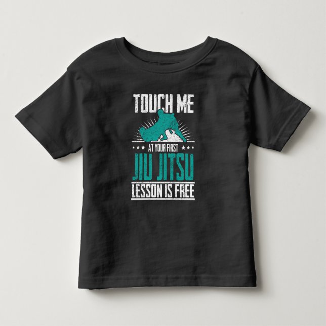 First Jiu Jitsu Lesson Is Free Brazilian BJJ Toddler T-shirt (Front)
