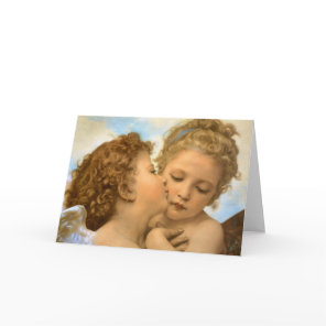 First Kiss (angel detail) by Bouguereau Card