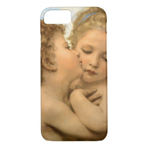 First Kiss angel detail by Bouguereau iPhone 87 Case