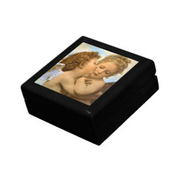 First Kiss (angel detail) by Bouguereau Jewelry Box