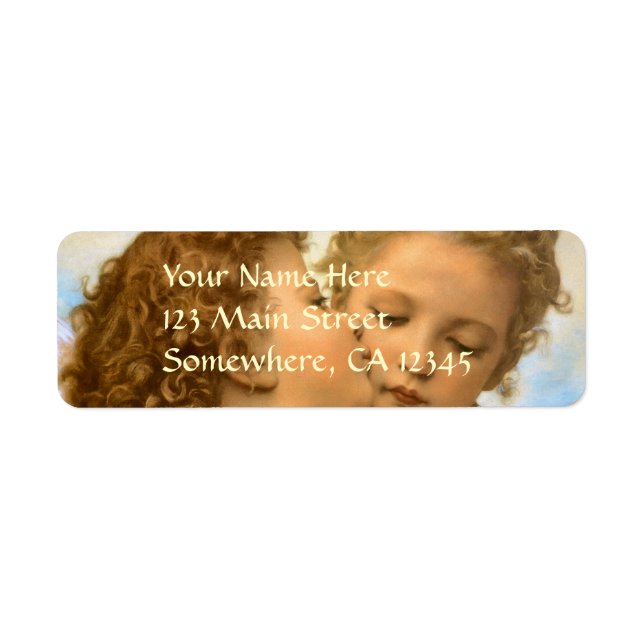 First Kiss (angel detail) by Bouguereau Label (Front)