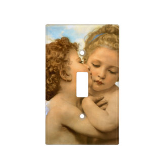 First Kiss (angel detail) by Bouguereau Light Switch Cover