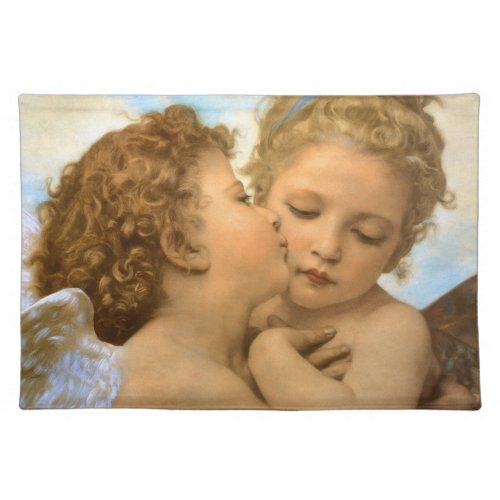 First Kiss angel detail by Bouguereau Placemat