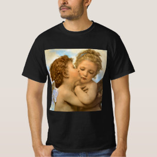 First Kiss (angel detail) by Bouguereau T-Shirt