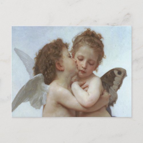 First Kiss _ Beautiful Angel Painting Postcard