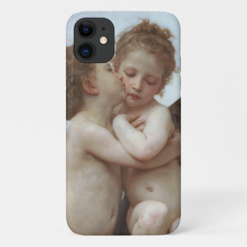 First Kiss by Bouguereau Vintage Victorian Angels iPhone 11 Case