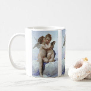First Kiss by Bouguereau, Vintage Victorian Angels Coffee Mug