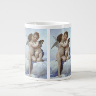 First Kiss by Bouguereau, Vintage Victorian Angels Large Coffee Mug