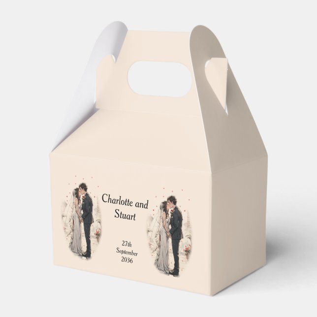 First Kiss Favor Boxes (Front Side)