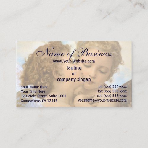 First Kiss, L'Amour et Psyché, Enfants, Bouguereau Business Card