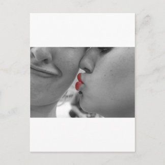 First kiss postcard