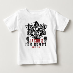 First Knockout Boxing Birthday Party Baby T-Shirt