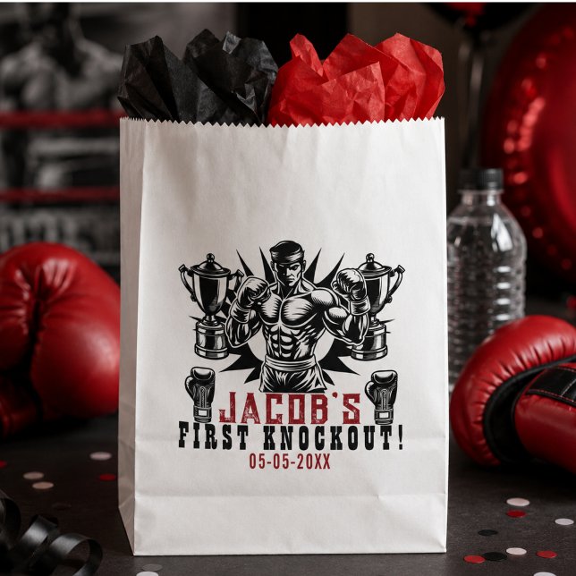 First Knockout Boxing Birthday Party Favor Bag (First Knockout Boxing Birthday Party Favor Bag)
