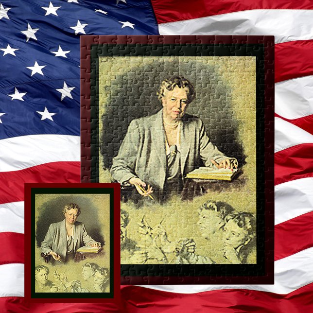First Lady Anna Eleanor Roosevelt Jigsaw Puzzle (First Lady Anna Eleanor Roosevelt Jigsaw Puzzle)