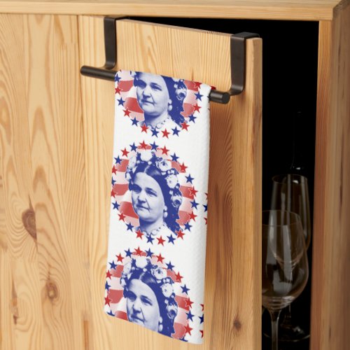 First Lady Mary Todd Lincoln Stars and Stripes Kitchen Towel
