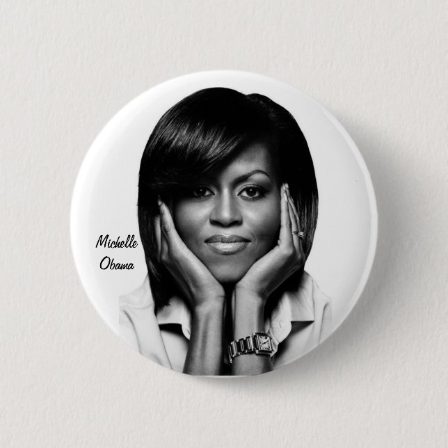 FIRST LADY MICHELLE OBAMA button (Front)