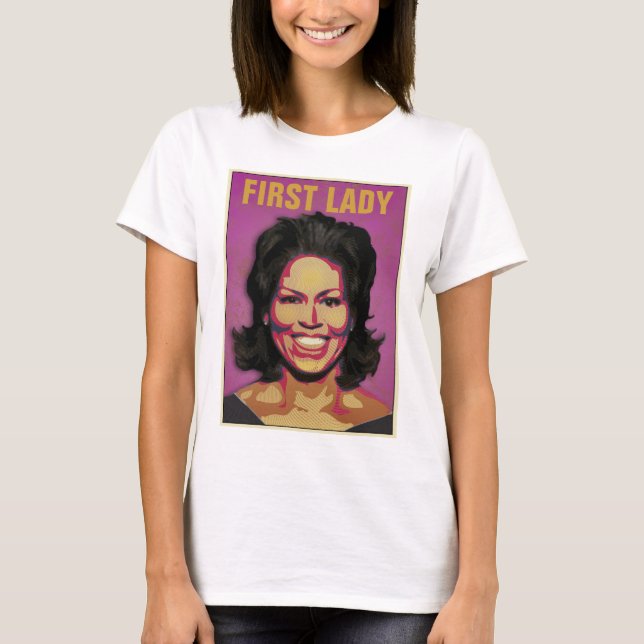 First Lady Michelle Obama - Customizable T-Shirt (Front)