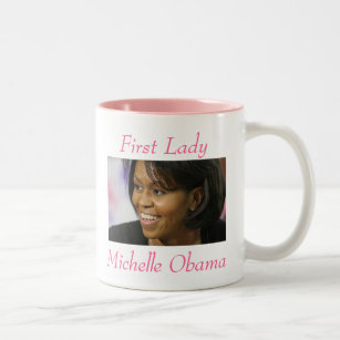 First Lady  Michelle Obama - Customized Two-Tone Coffee Mug