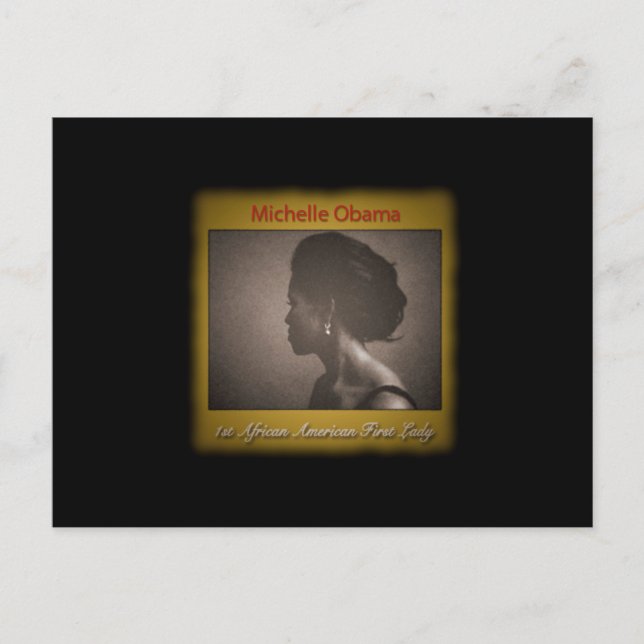 FIRST LADY MICHELLE OBAMA POSTCARD (Front)