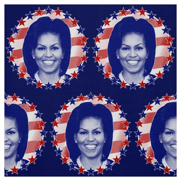 Michelle Obama fabric | Zazzle