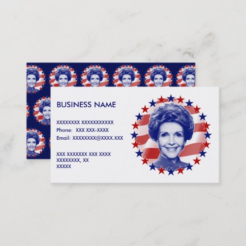 First Lady Nancy Reagan Stars and Stripes Business Card
