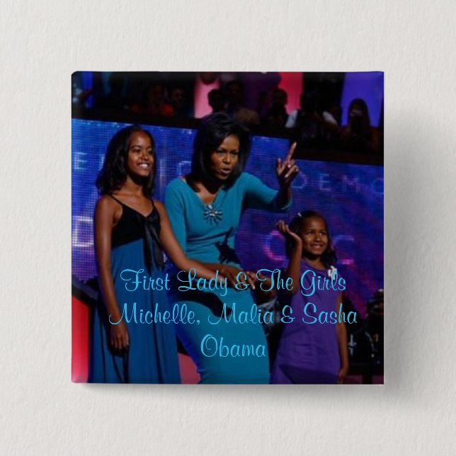 First Lady & The Girls Pinback Button (Front)