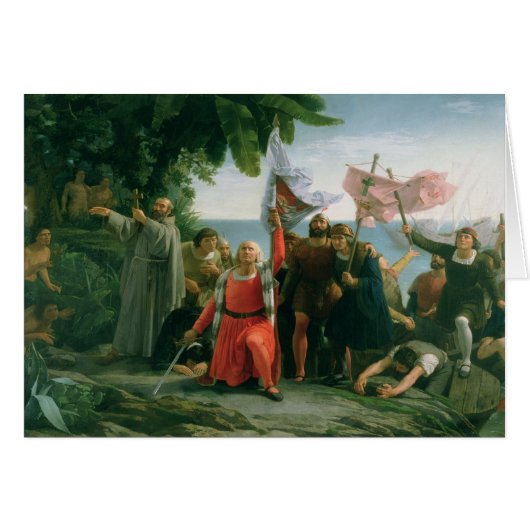 First Landing of Christopher Columbus in Cards (Front Horizontal)
