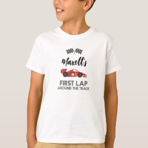 First Lap Around the Track Birthday Shirt