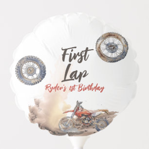 First Lap Little Racer 1st Birthday Balloon