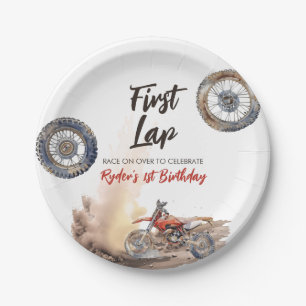 First Lap Little Racer 1st Birthday Paper Plates