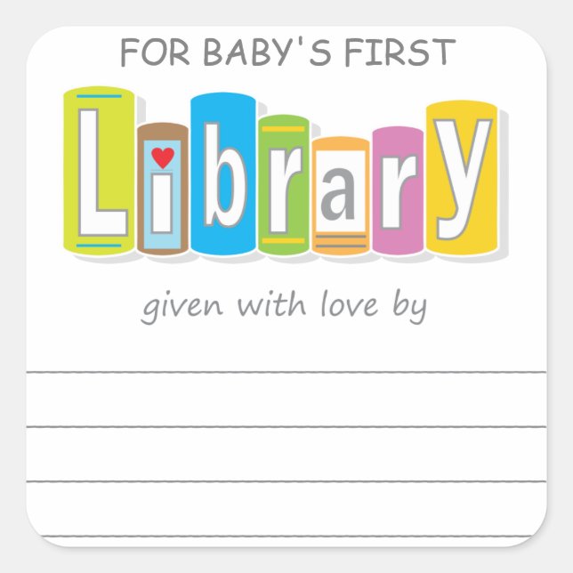 First Library Bookplate Sticker (Front)
