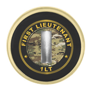 FIRST LIEUTENANT 1LT GOLD FINISH LAPEL PIN