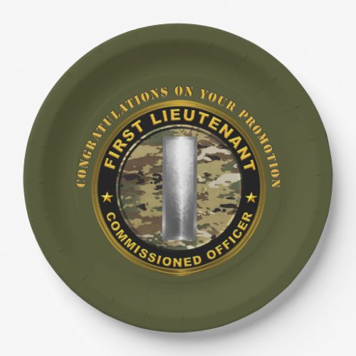 First Lieutenant 1LT Promotion Paper Plates