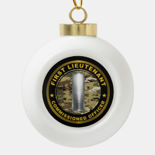 First Lieutenant Christmas Ceramic Ball Christmas Ornament