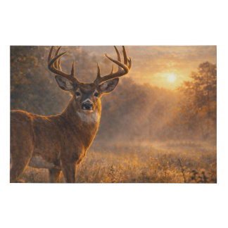 First Light | Whitetail Deer Art | Wrapped Faux Canvas Print